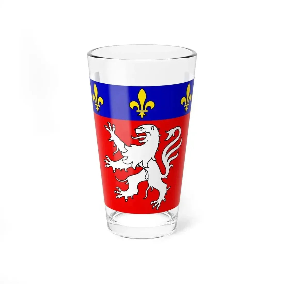 Flag of Grand Lyon France 2 - Pint Glass 16oz 16oz - Go Mug Yourself