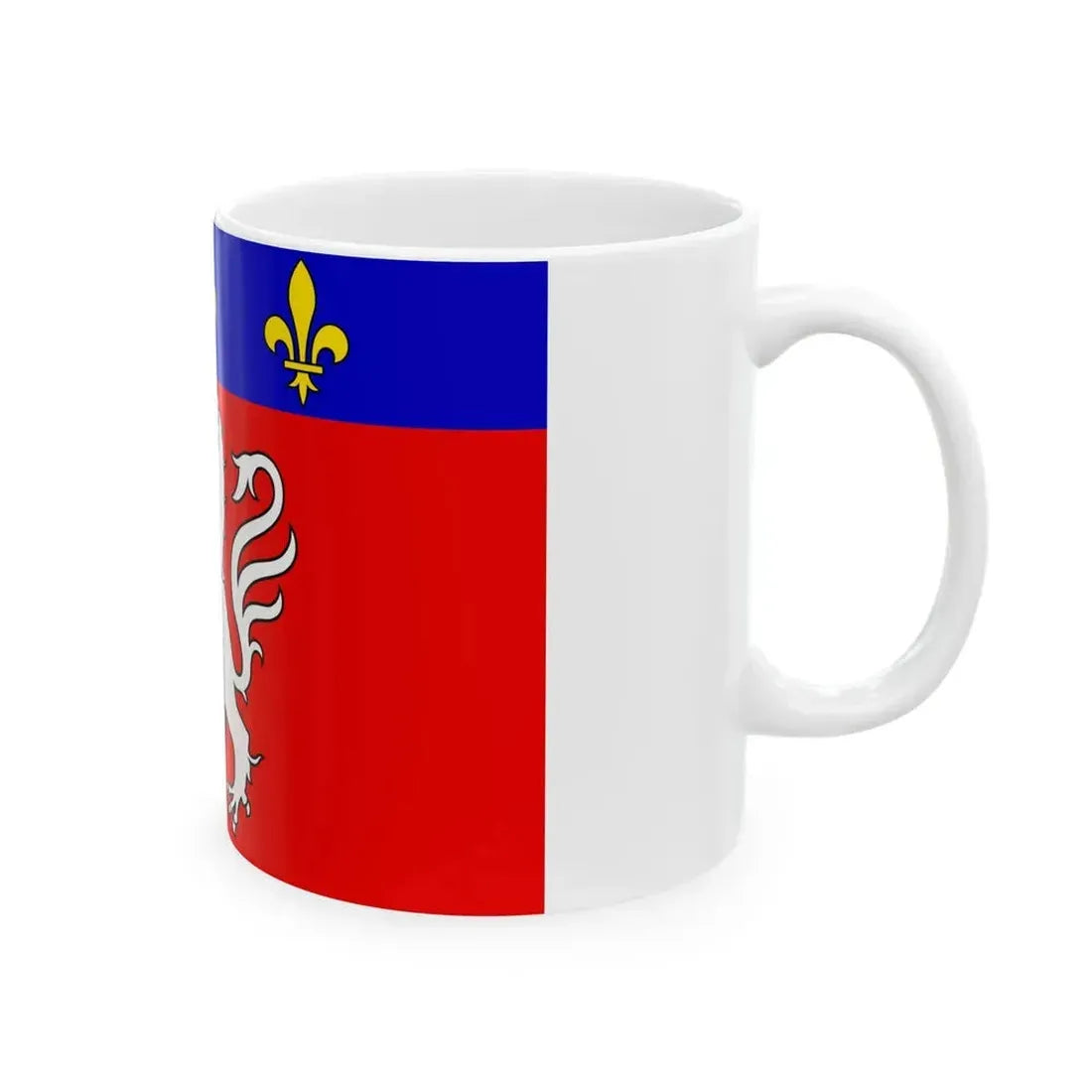 Flag of Grand Lyon France 2 - White Coffee Mug - Go Mug Yourself
