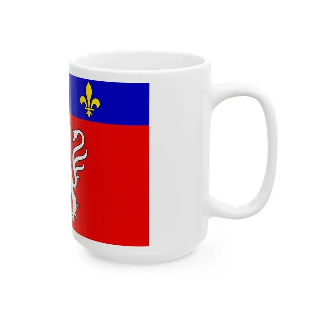 Flag of Grand Lyon France 2 - White Coffee Mug - Go Mug Yourself