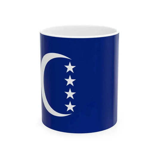 Flag of Grande Comore (Comoros) White Coffee Mug 11oz - Go Mug Yourself