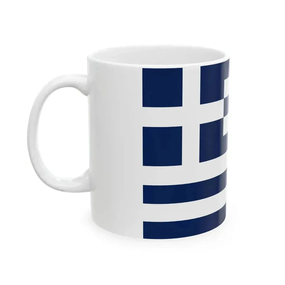 Flag of Greece 1970-1975 3-2 (Greece) White Coffee Mug - Go Mug Yourself