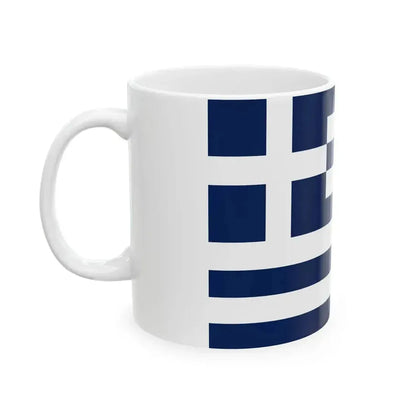 Flag of Greece 1970-1975 3-2 (Greece) White Coffee Mug - Go Mug Yourself