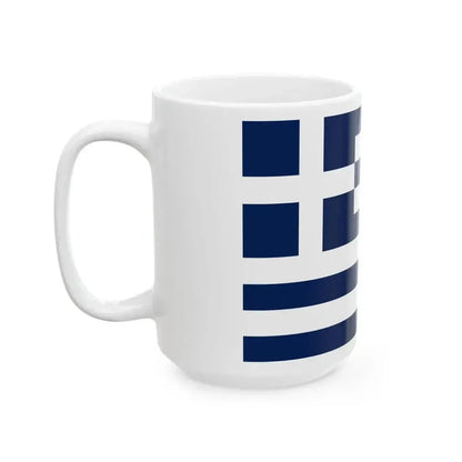 Flag of Greece 1970-1975 3-2 (Greece) White Coffee Mug - Go Mug Yourself