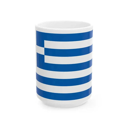 Flag of Greece 7-12 (Greece) White Coffee Mug 15oz - Go Mug Yourself