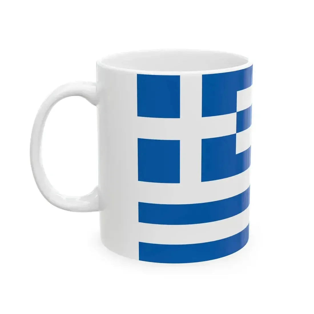 Flag of Greece 7-12 (Greece) White Coffee Mug - Go Mug Yourself