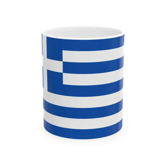 Flag of Greece alternative (Greece) White Coffee Mug 11oz - Go Mug Yourself
