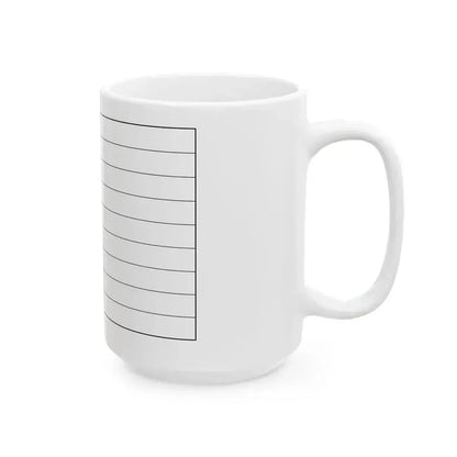 Flag of Greece colouring page (Greece) White Coffee Mug - Go Mug Yourself