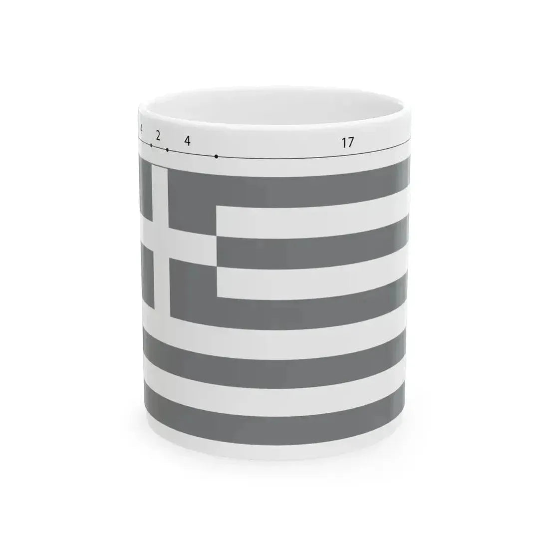 Flag of Greece construction (Greece) White Coffee Mug 11oz - Go Mug Yourself