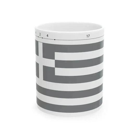 Flag of Greece construction (Greece) White Coffee Mug 11oz - Go Mug Yourself