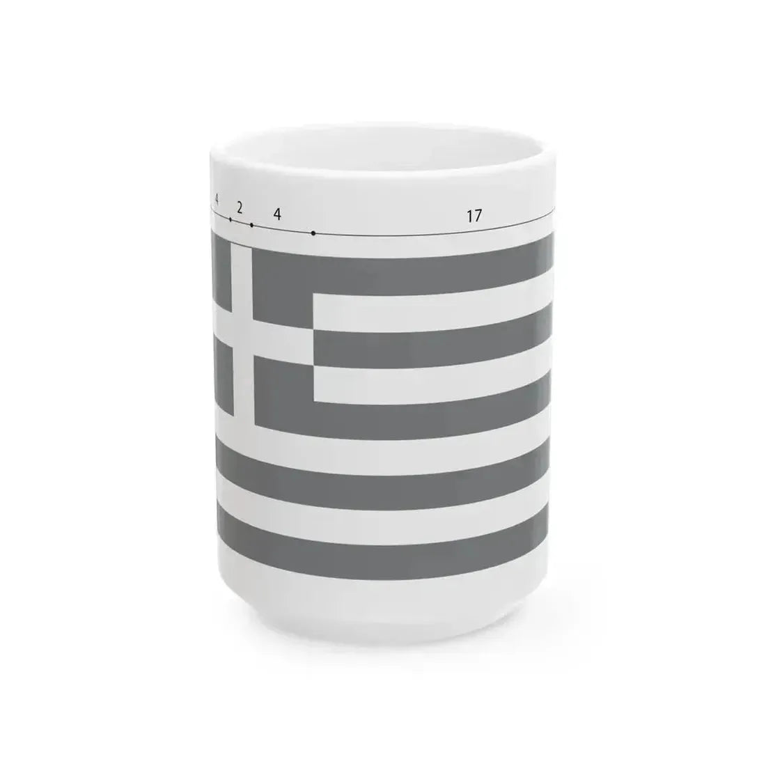 Flag of Greece construction (Greece) White Coffee Mug 15oz - Go Mug Yourself