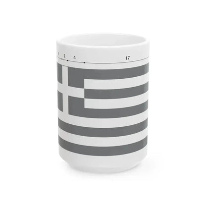 Flag of Greece construction (Greece) White Coffee Mug 15oz - Go Mug Yourself