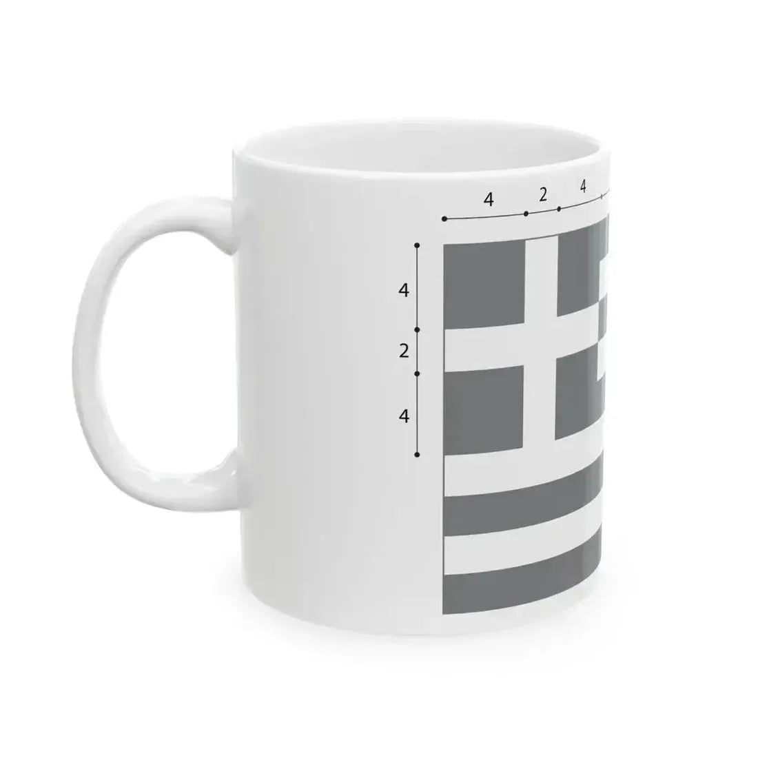 Flag of Greece construction (Greece) White Coffee Mug - Go Mug Yourself