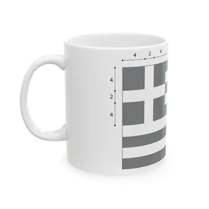 Flag of Greece construction (Greece) White Coffee Mug - Go Mug Yourself