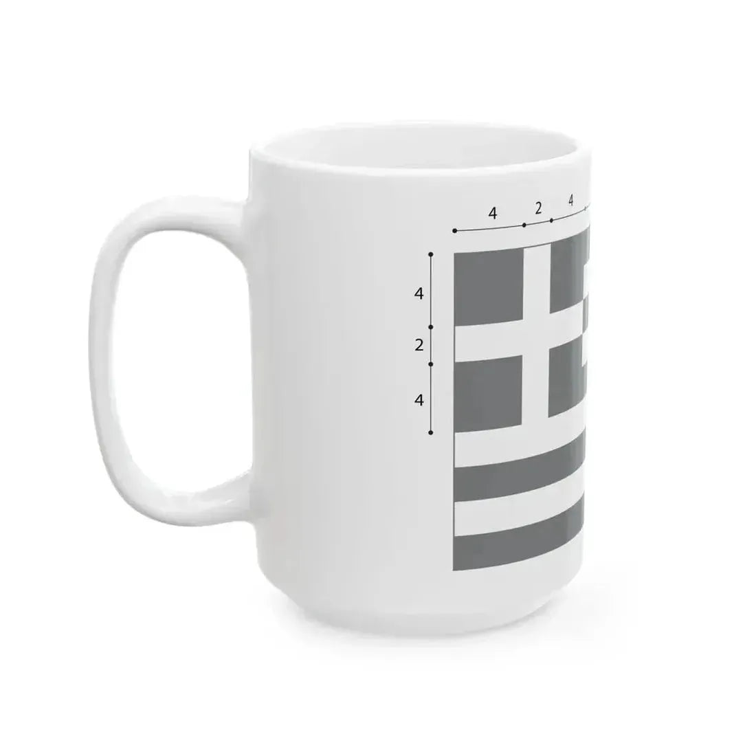 Flag of Greece construction (Greece) White Coffee Mug - Go Mug Yourself