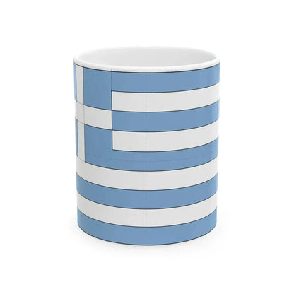 Flag of Greece construction sheet (Greece) White Coffee Mug 11oz - Go Mug Yourself
