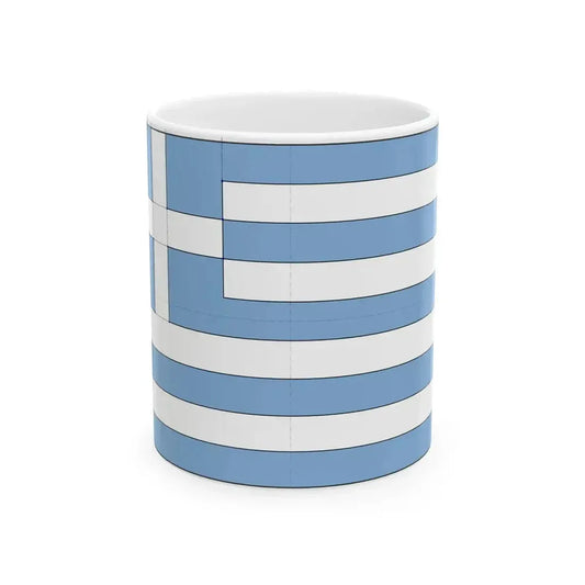 Flag of Greece construction sheet (Greece) White Coffee Mug 11oz - Go Mug Yourself
