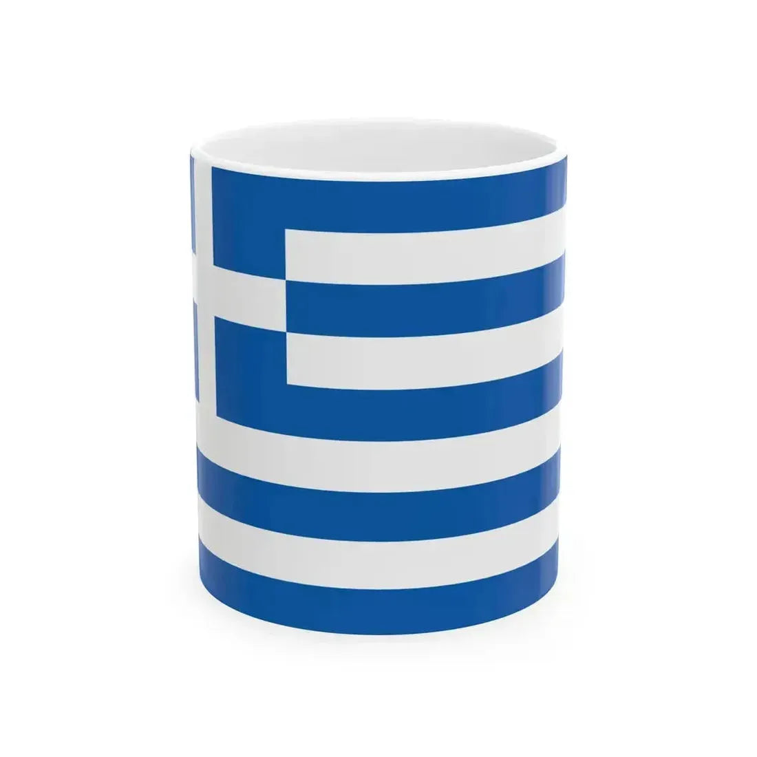 Flag of Greece (Greece) White Coffee Mug 11oz - Go Mug Yourself