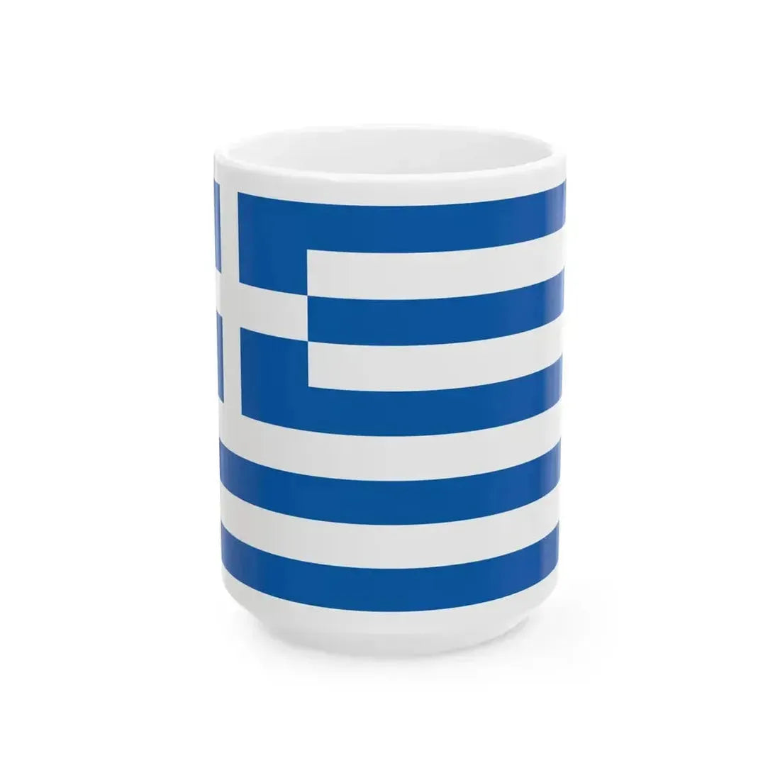 Flag of Greece (Greece) White Coffee Mug 15oz - Go Mug Yourself