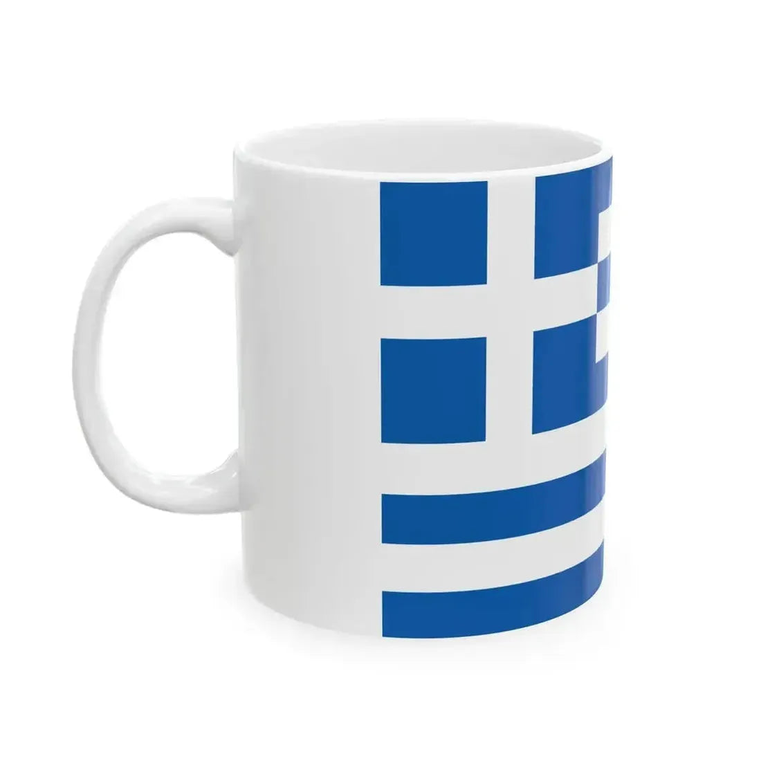 Flag of Greece (Greece) White Coffee Mug - Go Mug Yourself