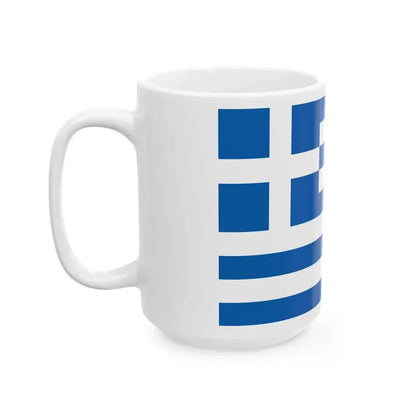 Flag of Greece (Greece) White Coffee Mug - Go Mug Yourself