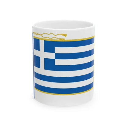 Flag of Greece parade (Greece) White Coffee Mug 11oz - Go Mug Yourself