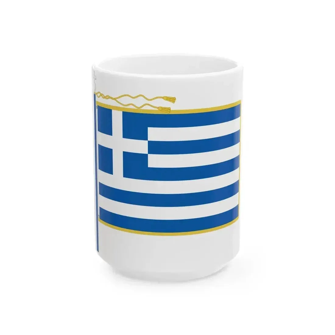 Flag of Greece parade (Greece) White Coffee Mug 15oz - Go Mug Yourself