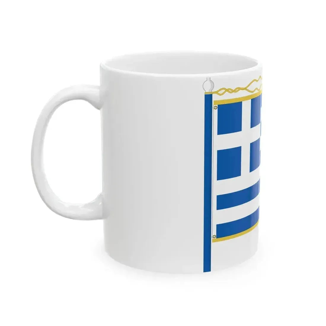 Flag of Greece parade (Greece) White Coffee Mug - Go Mug Yourself