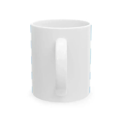 Flag of Greece sky blue (Greece) White Coffee Mug - Go Mug Yourself
