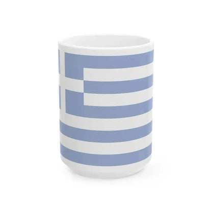 Flag of Greece WFB 2000 (Greece) White Coffee Mug 15oz - Go Mug Yourself