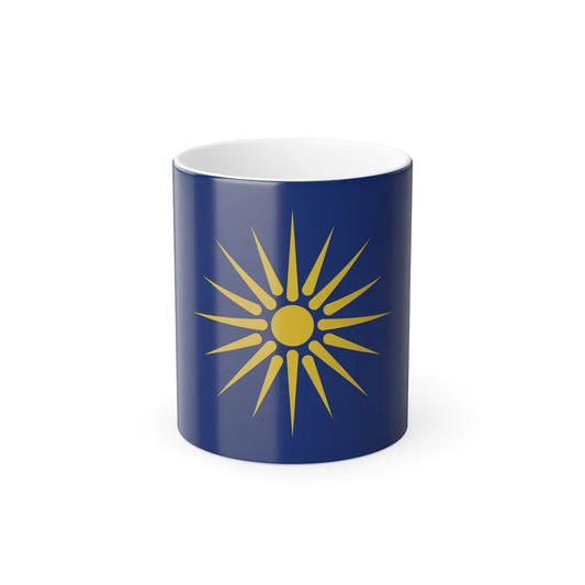 Flag of Greek Macedonia Greece - Color Changing Coffee Mug-11oz-Go Mug Yourself