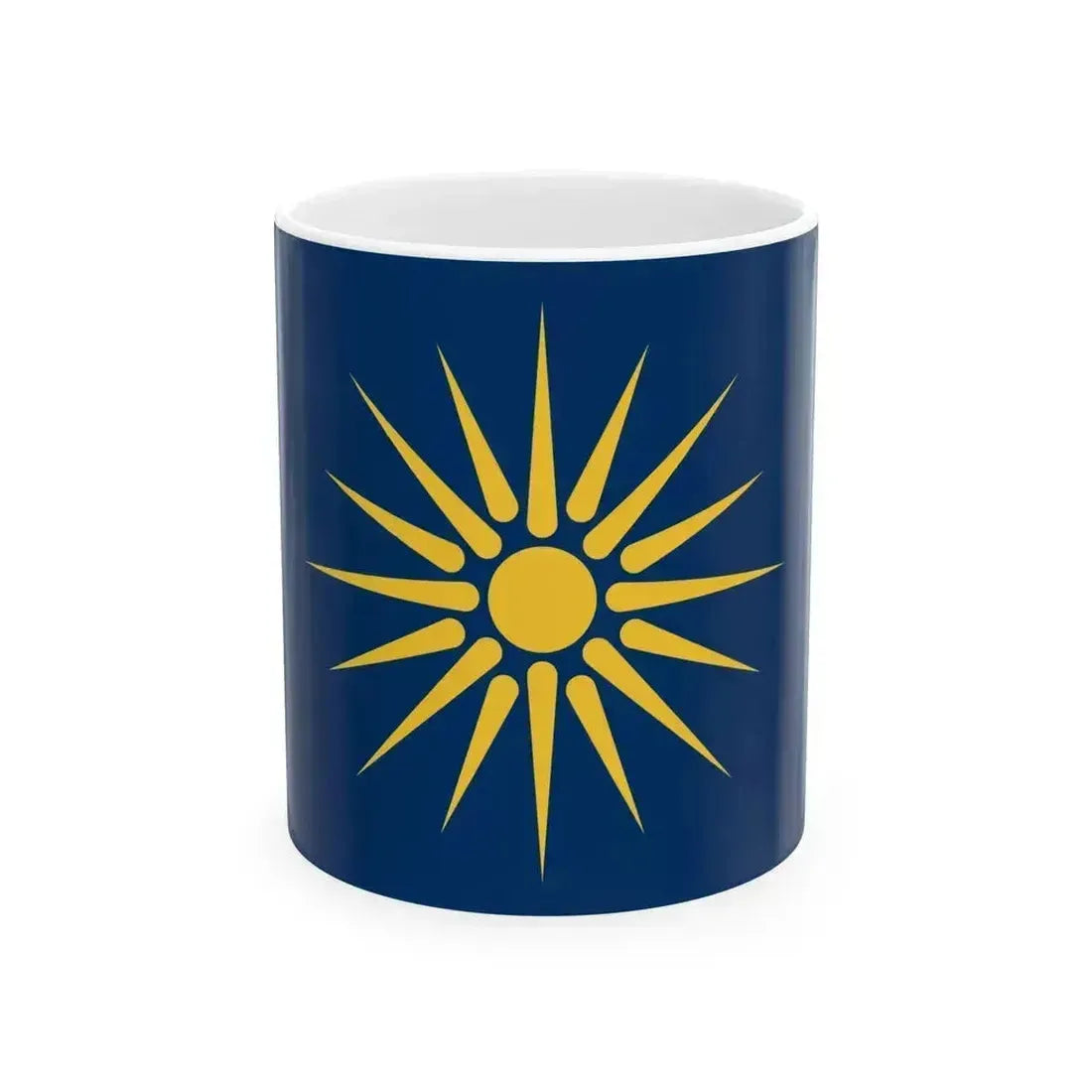 Flag of Greek Macedonia (Greece) White Coffee Mug 11oz - Go Mug Yourself