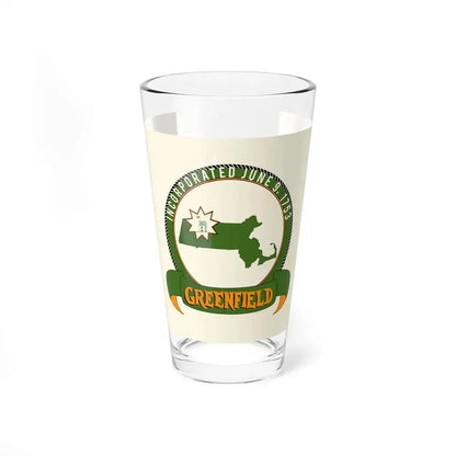 Flag of Greenfield, Massachusetts - Pint Glass 16oz 16oz - Go Mug Yourself