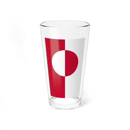 Flag of Greenland vertical Pint Glass 16oz 16oz - Go Mug Yourself