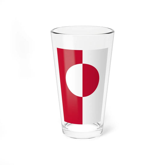 Flag of Greenland vertical Pint Glass 16oz 16oz - Go Mug Yourself