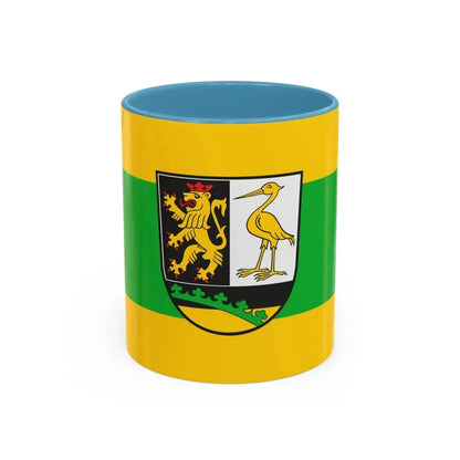 Flag of Greiz Germany - Accent Coffee Mug 11oz Light Blue - Go Mug Yourself