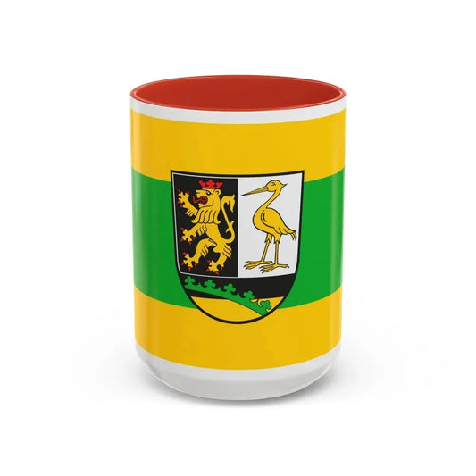 Flag of Greiz Germany - Accent Coffee Mug 15oz Red - Go Mug Yourself