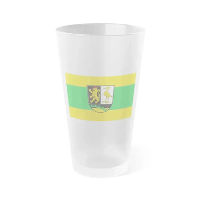 Flag of Greiz Germany - Frosted Pint Glass 16oz 16oz Frosted - Go Mug Yourself