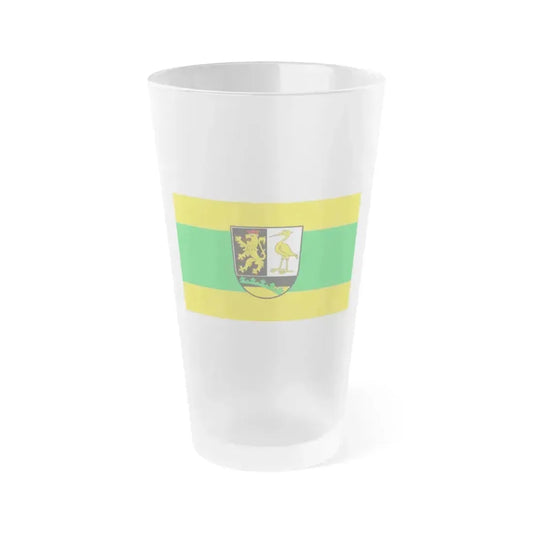 Flag of Greiz Germany - Frosted Pint Glass 16oz 16oz Frosted - Go Mug Yourself