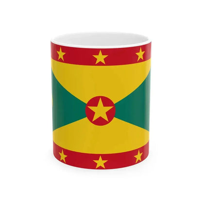 Flag of Grenada 16-9 (Grenada) White Coffee Mug 11oz - Go Mug Yourself
