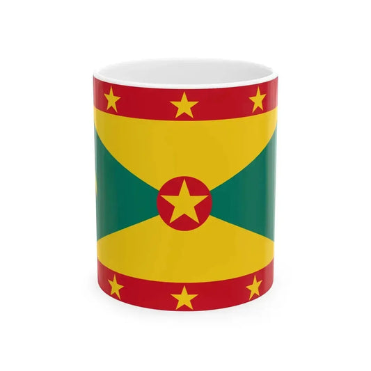 Flag of Grenada 16-9 (Grenada) White Coffee Mug 11oz - Go Mug Yourself