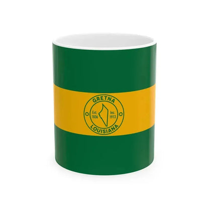 Flag of Gretna Louisiana (United States) White Coffee Mug 11oz - Go Mug Yourself