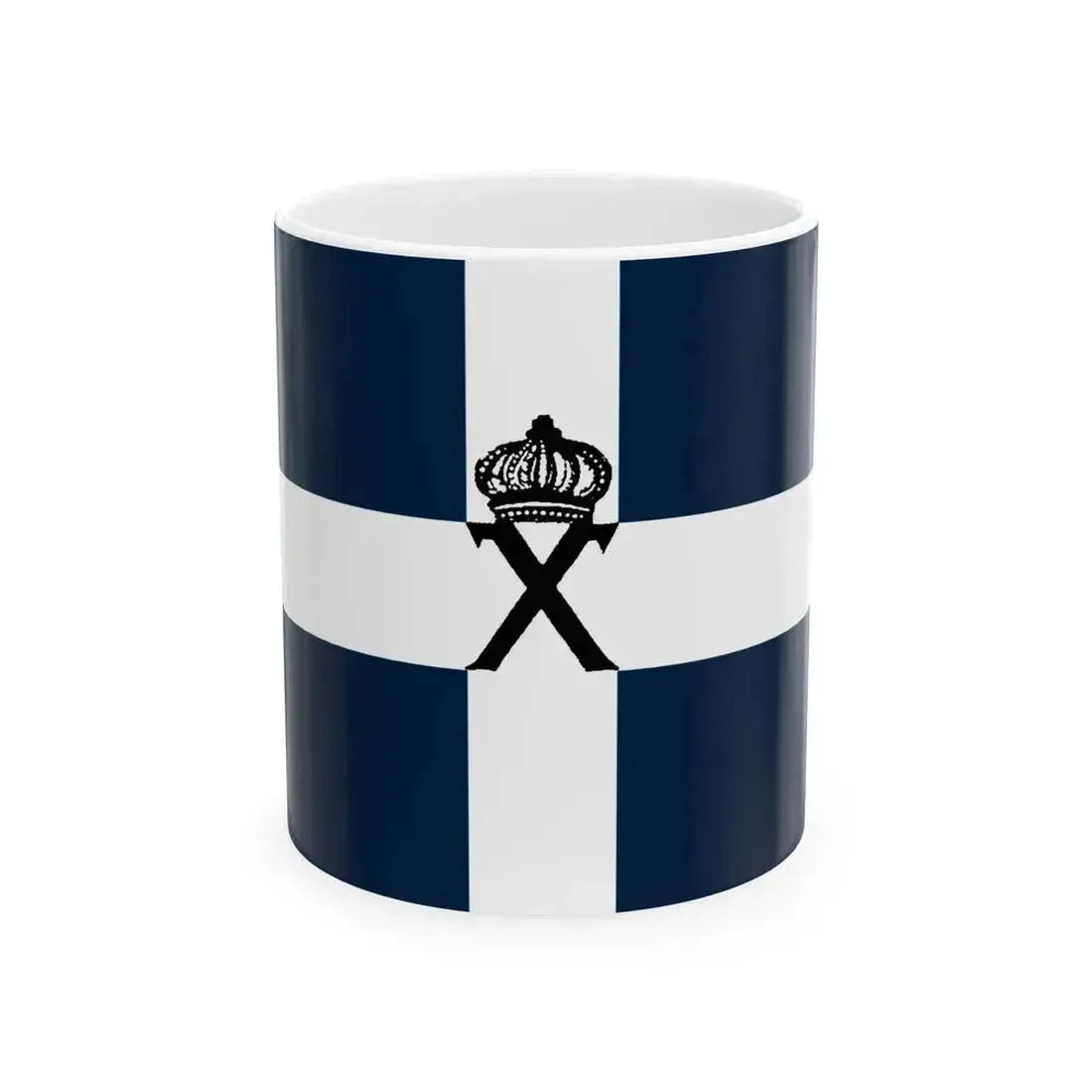 Flag of Grivas Organization X updated (Greece) White Coffee Mug 11oz - Go Mug Yourself