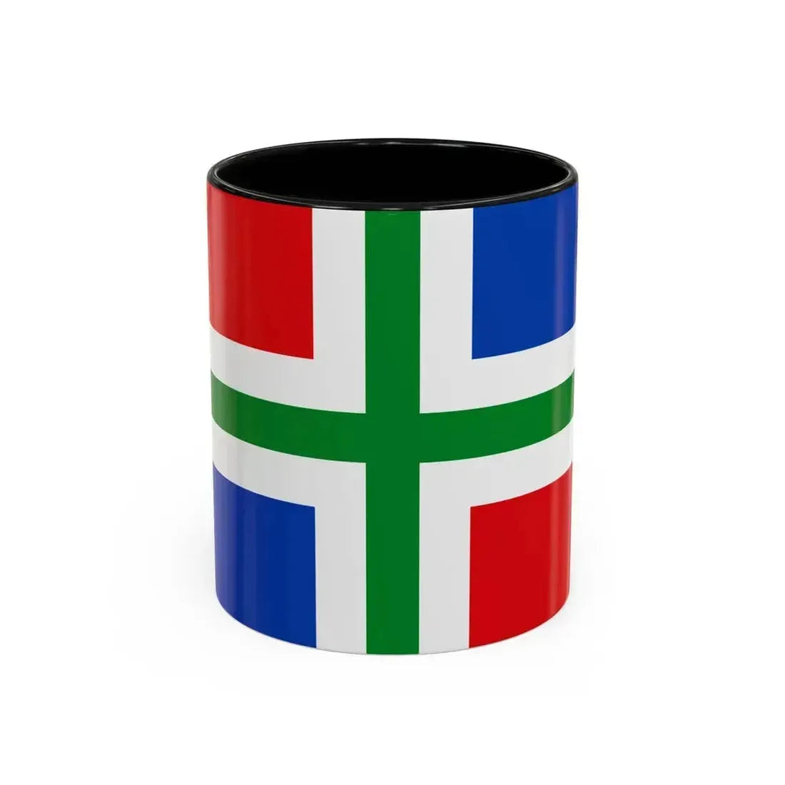 Flag of Groningen Netherlands - Accent Coffee Mug 11oz Black - Go Mug Yourself