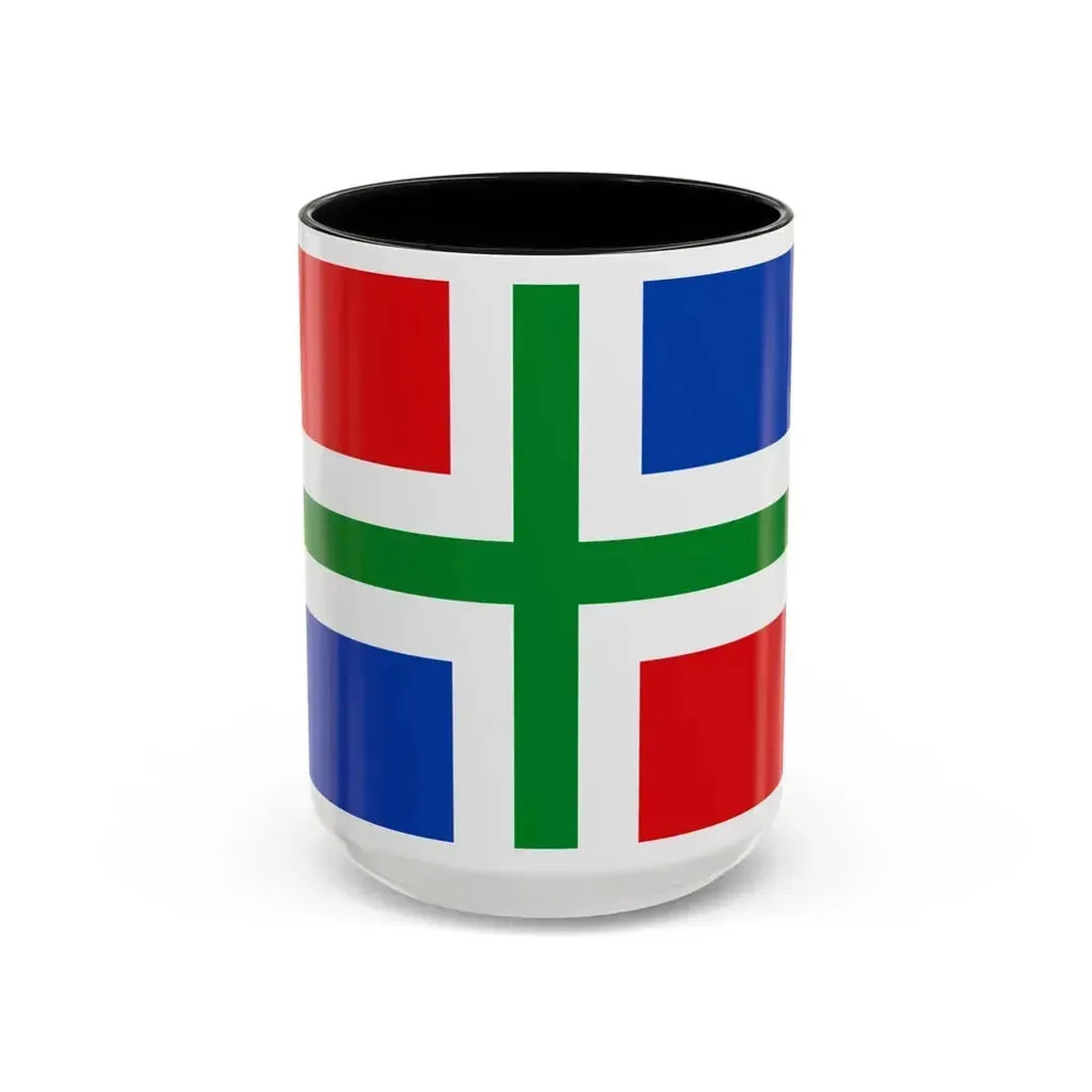 Flag of Groningen Netherlands - Accent Coffee Mug 15oz Black - Go Mug Yourself