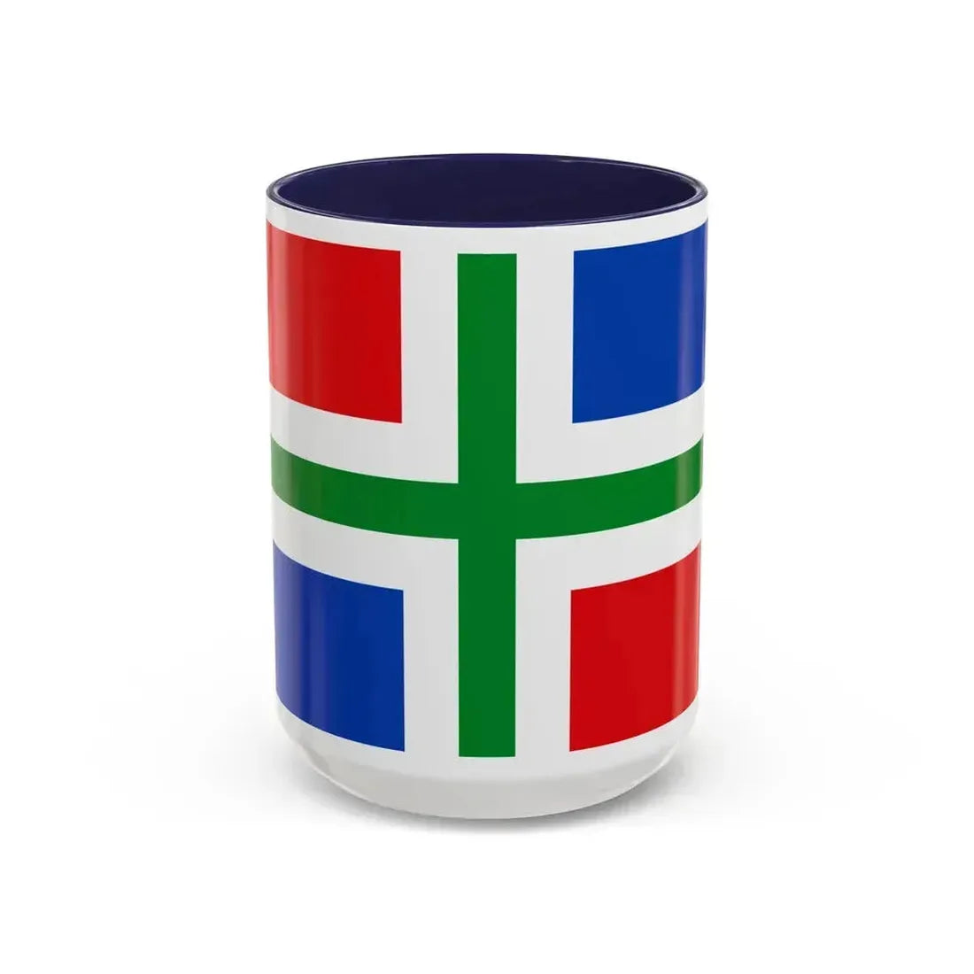 Flag of Groningen Netherlands - Accent Coffee Mug 15oz Navy - Go Mug Yourself