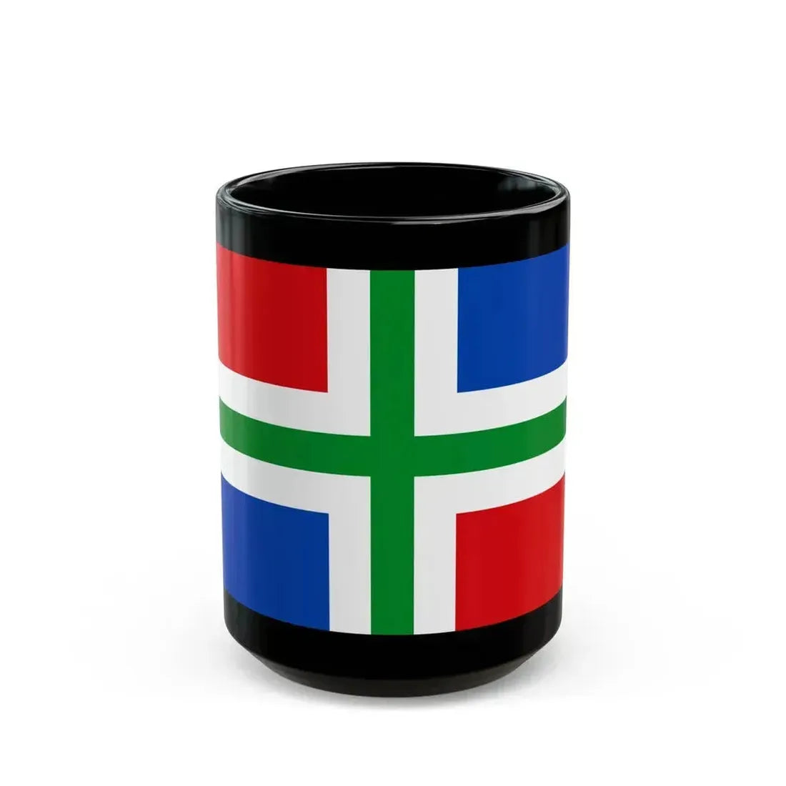 Flag of Groningen Netherlands - Black Coffee Mug 15oz - Go Mug Yourself