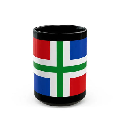Flag of Groningen Netherlands - Black Coffee Mug 15oz - Go Mug Yourself