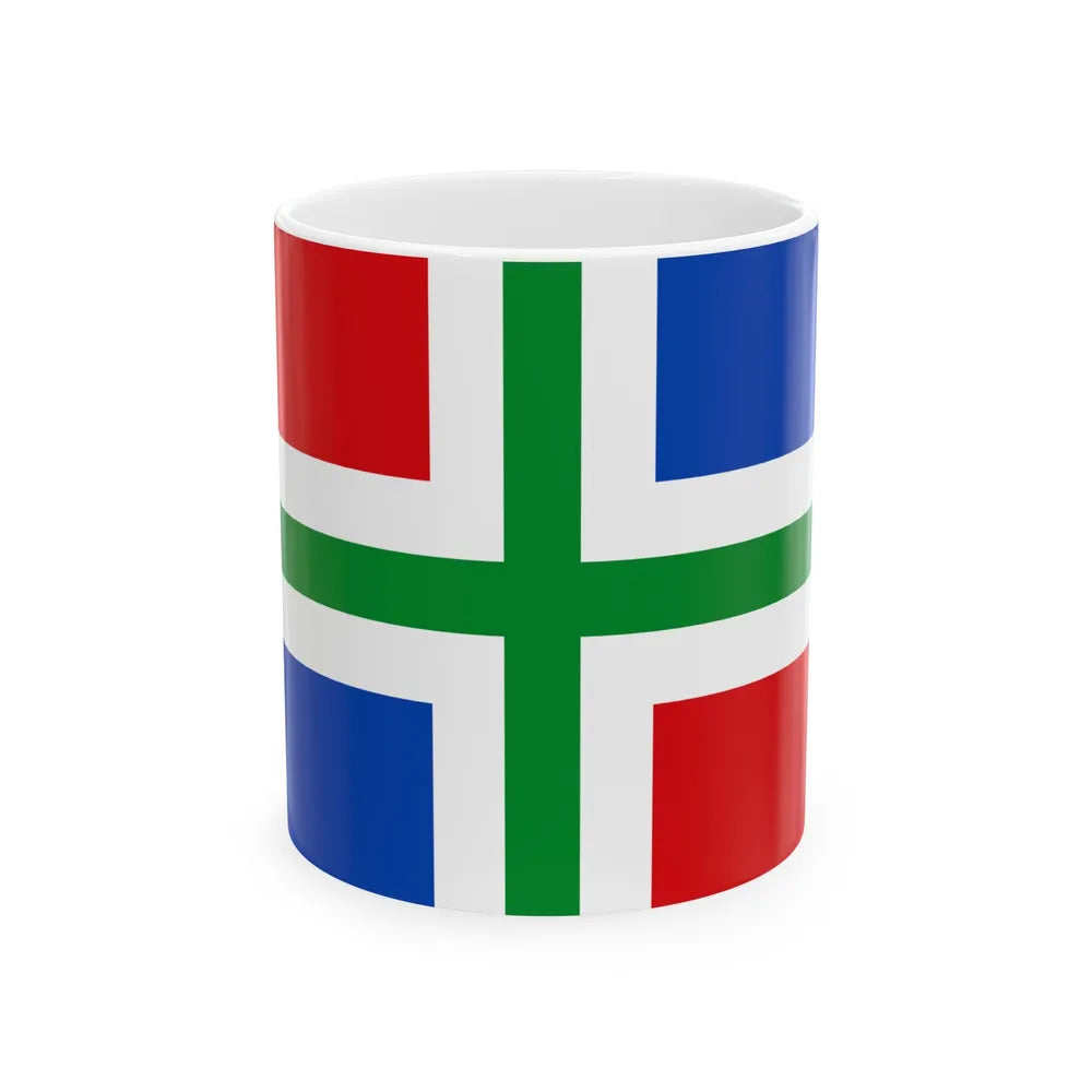 Flag of Groningen Netherlands - White Coffee Mug-11oz-Go Mug Yourself