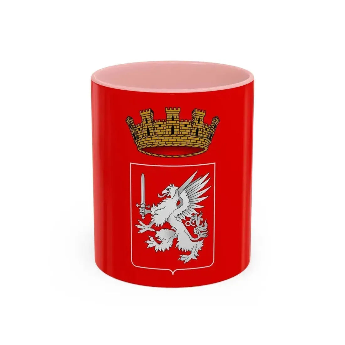 Flag of Grosseto Italy - Accent Coffee Mug 11oz Pink - Go Mug Yourself