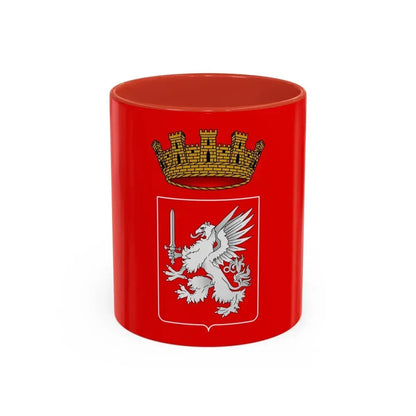 Flag of Grosseto Italy - Accent Coffee Mug 11oz Red - Go Mug Yourself
